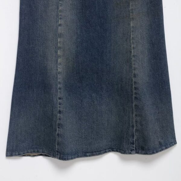 Dark Blue Denim Sleeveless Maxi Dress