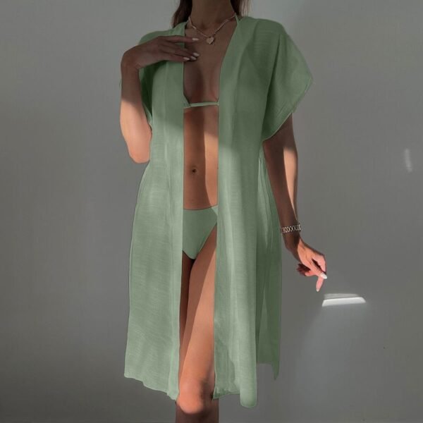 Green Cotton Sun-Proof Cardigan Jacket